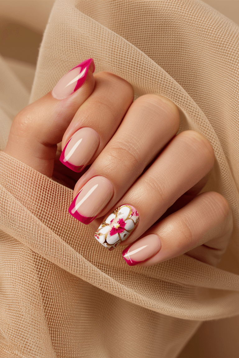 Simple Summer Nails French Tip Ideas