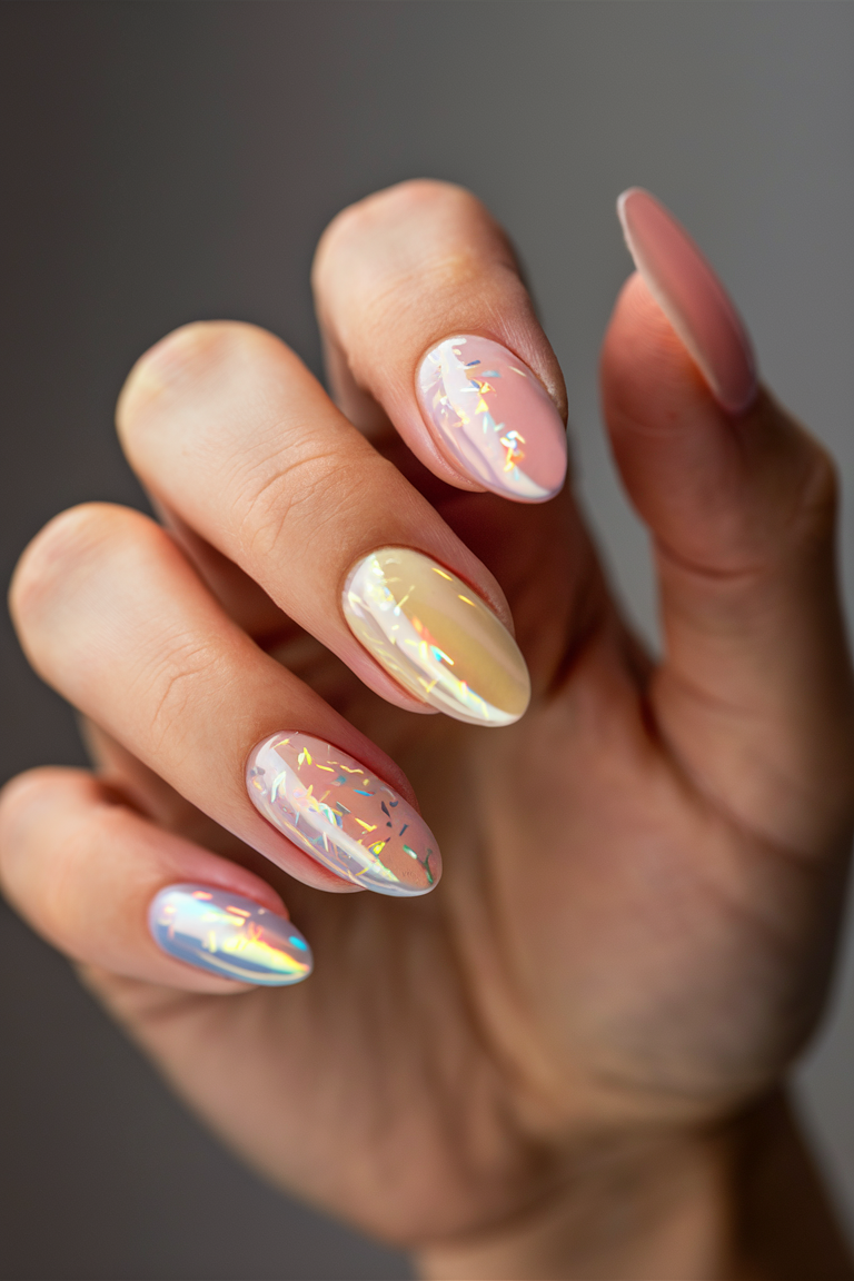 Summer nails trends almond simple