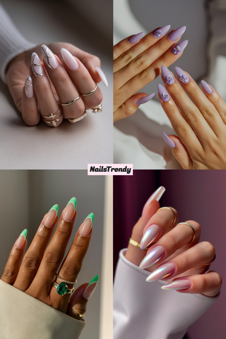 Summer nails trends almond simple